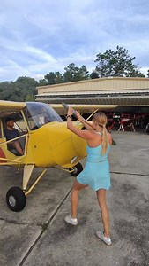 Learning to hand prop - only took about 50 tries 😅😆 @pullgs @pilot_champy #champ #handprop #taildragger #aeronca #girlpilot #generalaviation | Elena Pavlova