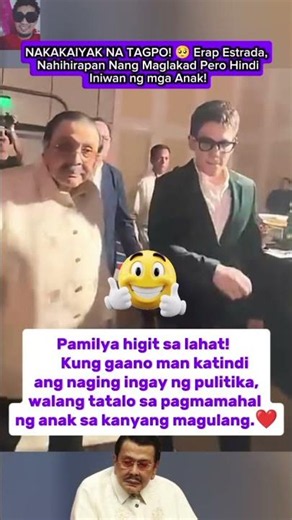 ERAP ESTRADA UPDATE: Nahihirapan maglakad pero alaga ng anak! ❤️