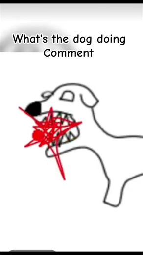 put your finger in red point and comment what's the dog doing #flipnote
