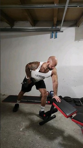 Rowing haltère à un bras avec rotation du poignet (one arm dumbbell row with wrist rotation)
