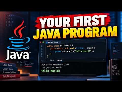 Your First Java Program | Hello World Explained for Beginners