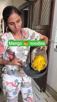 Let’s make Mango 🥭 noodles 🍜 / Simple mango recipes / Ghamu Saran #shorts #recipe