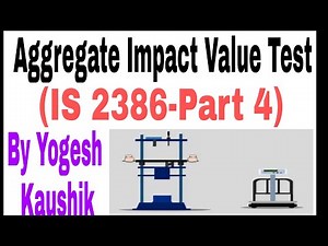 AGGREGATE IMPACT VALUE TEST I AIV TEST I AGGREGATE IMPACT VALUE (AIV) I IMPACT TESTING MACHINE