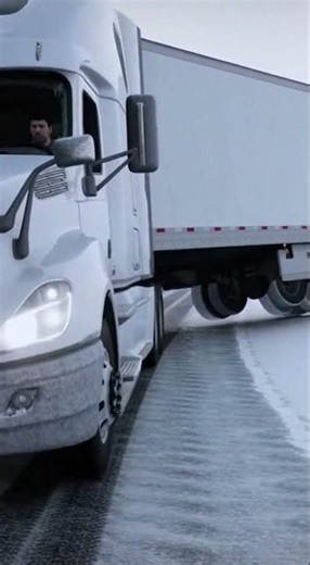 Semi Truck Dangles Over Mountain Cliff Edge