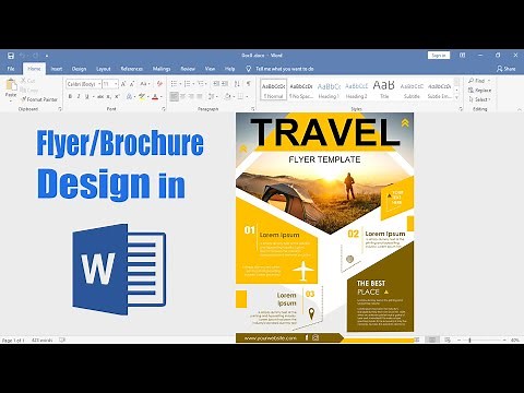 How to Make A Travel Flyer/Brochure In MS Word | Download FREE Templates | Microsoft Word Tutorial