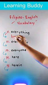 54K views · 1.5K reactions | Ano sa English ang BAWAT BAGAY? Filipino-English Translation #anosaenglish #englishtranslation #dailyexpressions #filipinoEnglish #Translationchallenge #translation #learningbuddy #englishwords #englishvocabulary #howto #translate #translated #translating #englishteacher #englishtutorial #EnglishTutorial | Learning Buddy | Facebook