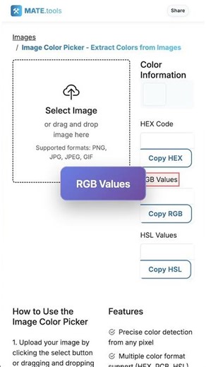 Image Color Picker - Extract Colors from Images for FREE #Shorts