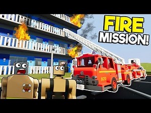 LEGO FIRE FIGHTER RESCUE MISSION & ROLEPLAY! - Brick Rigs Gameplay Roleplay - Lego Fire Truck