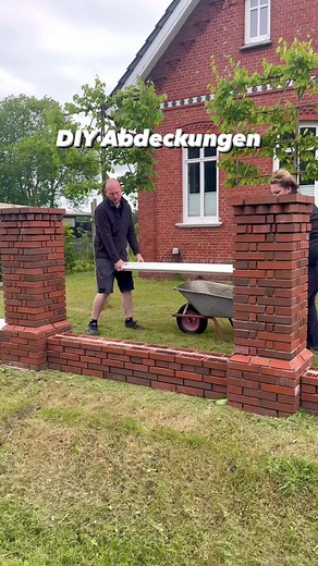 Selbstgemachte Abdeckungen für Pfeiler und Fensterbänke