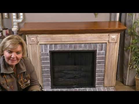 Farmhouse Fireplace Makeover (How to paint brick)