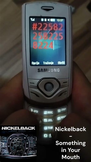 Something in Your Mouth (by Nickelback) played on a phone