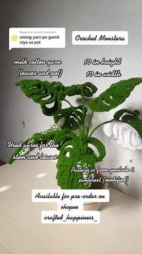 Crochet Monstera Plant Tutorial and Tips