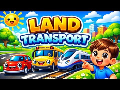 Land Transport for Kids | Modes of Land Transport | Transport Vehicles for Children