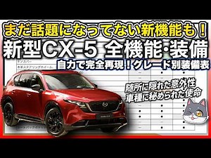 ✅【最速情報共有③】新型MAZDA CX-5の全機能・装備とグレード別設定状況を解説します。