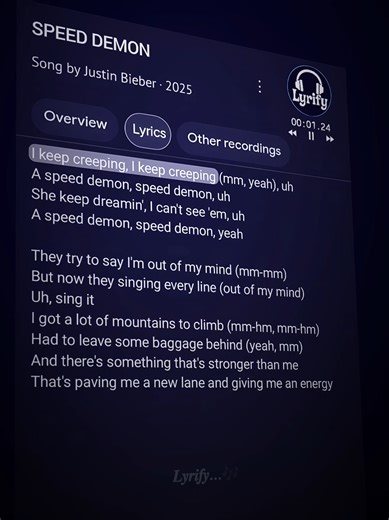 Speed demon...🎶 #lyrics #speeddemon #music #fyp #lyrifyofc