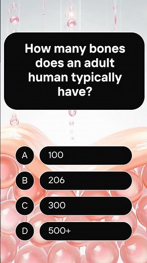Bone Facts Quiz 💀 | Human Anatomy Fun Challenge! #BoneFacts #HumanBodyQuiz #TriviaChallenge