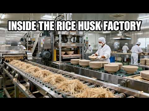 How Rice Husk Waste Is Turned Into Biodegradable Tableware | Sustainable Manufacturing