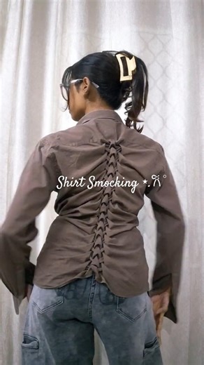 DIY Shirt upcycle #smocking #upcycle #diyupcycle #diy