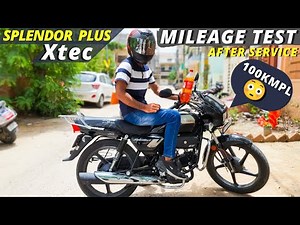 New 2022 Splendor Plus X-Tec Mileage Test : After Service Mileage : 1 Litre में 100Km 😲