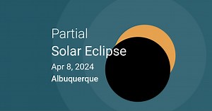 April 8, 2024 Partial Solar Eclipse in Albuquerque, New Mexico, USA