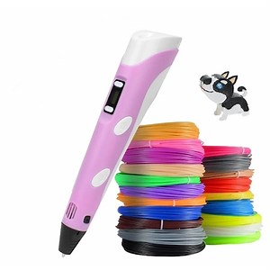 Creion 3D, DreamPen, PLA/ABS, Afisaj digital, 1.75mm, 12V, Roz ,120 metri PLA - eMAG.ro