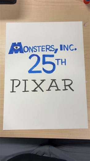 Monsters, Inc. 25th & Pixar Logo with Markers