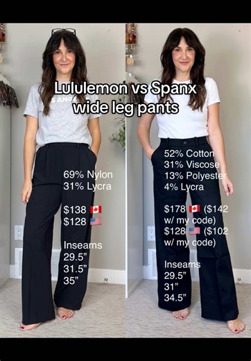 Lululemon vs Spanx: Comparing Wide Leg Pants