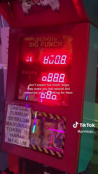 Punching Bag Game Experience in an Arcade Setting