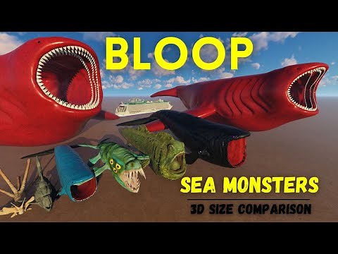 Sea Monsters Size Comparison Vs Bloop Size Comparison 🦞🐉🐲🦎