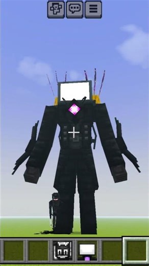 titan tv man vs cartoon cat fight in minecraft #shorts #minecraft