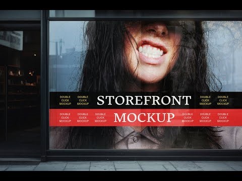 Store Window Sticker Mockup Stock Graphics Download