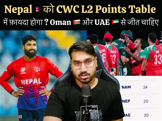 Nepal Need Big Wins To Get Benefits In Points Table Of CWC L2 , Oman And Nepal Big Challenge For Nepal In CWC L2 ? #foryoupag