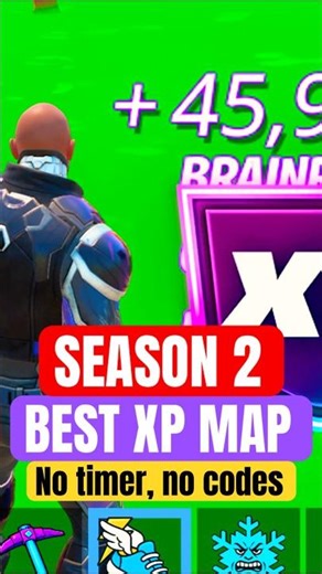 NEW SEASON 2 BEST XP MAP NO TIMER, NO CODES LEVEL UP FAST Fortnite Steal The Brainrot