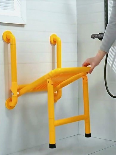 Why do you need this wall-mounted shower chair in your home bathroom?