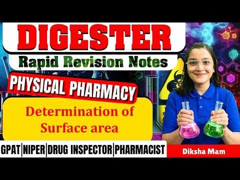 D-207 | Determination of Surface Area- Physical Pharmacy | Rapid Revision