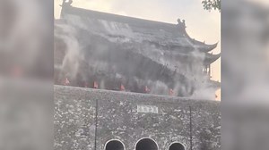 Collapse of historic Chinese building’s roof revives concerns about construction standards