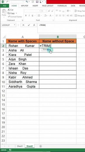 💥 Excel TRIM Function Explained | Remove Extra Spaces in 1 Click