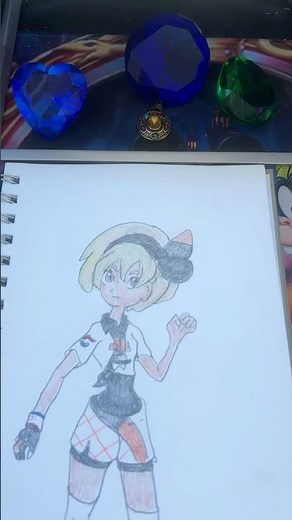 Bea drawing from Pokémon Sword and Shield Game