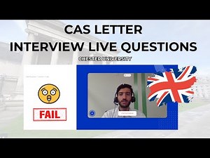Chester University CAS letter - Live 2025 interview questions/answers by senior student