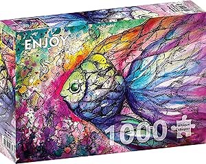 Sea Fish in Multicolor Rainbow Gradient – 1000 Pieces Jigsaw Puzzle for Adults – Matte Finish, Soft Touch, Easy to Assemble, Tight Fit, Vivid Colors, Missing Pieces Service