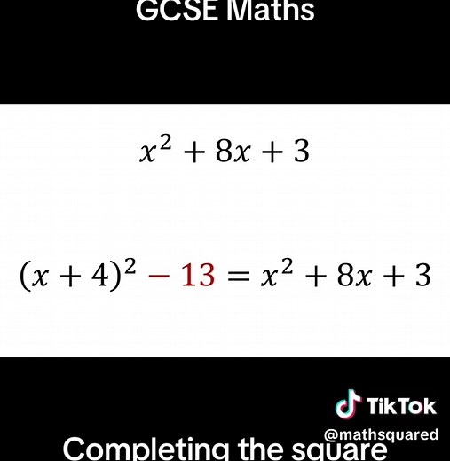 Completing the Square: GCSE Maths Examples Explained
