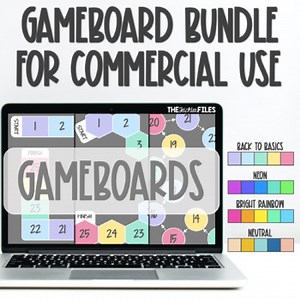 Commercial Use Editable Gameboard Template Google Slides and Powerpoint Bundle