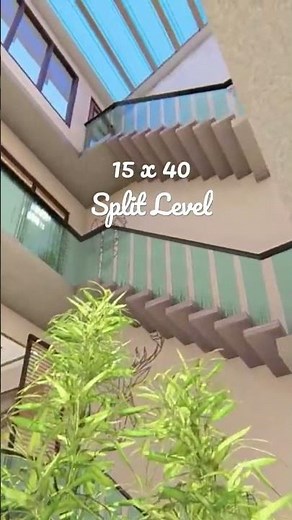 A Split Level House Design in 15x40 aka 600 Sqft Plot size, an old timeless concept of GLA.