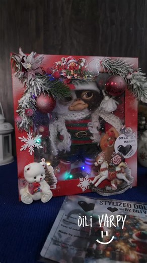 Gizmo Gremlins collection on Instagram: "Santa’s workshop is full of Christmas hustle — the elves are working nonstop. And Gizmo is right there with them, adding his own little touch of magic ✨🎄 #Gizmo #ChristmasElf #SantaWorkshop #ChristmasMagic #GizmoGremlins #CuteGizmo #HolidayVibes #ElfLife #XmasMood #HandmadeArt #ArtDoll #CollectibleToy #OOAKDoll #GiftIdeas #FestiveSeason"