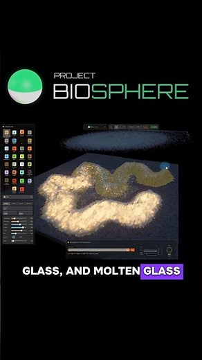 Project Biosphere - A 3D falling sand game - Making Glass and Molten Glass