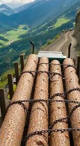 Log Truck Accident on Black Bear Pass — A terrifying accident unfolded on the notorious cliffside road of Black Bear Pass in Colorado. A fully loaded log truck lost its restraints while navigating the narrow one‑way stretch, sending huge logs tumbling down the slope. Drivers and workers fled in panic as debris scattered across the treacherous path. The dramatic footage quickly went viral, highlighting the extreme dangers of hauling heavy loads on one of America’s most perilous mountain roads. #L
