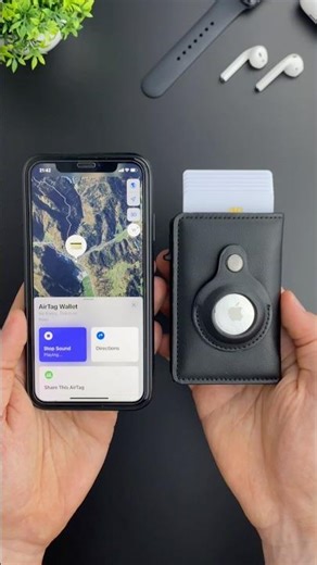 A luxurious wallet with smart tracking.