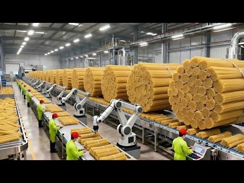 Inside a Giant Spaghetti Processing Factory: From Wheat Field to Supermarket (Full Process)