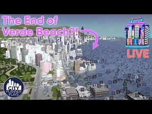 Verde Beach Gets DESTROYED by a Tsunami, Live on Stream | Cities Skylines Natural Disasters