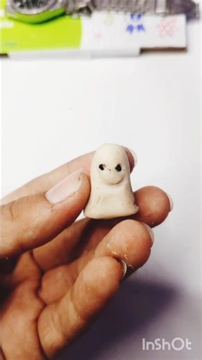 How to make DIY clay Halloween Ghost #viral #diy